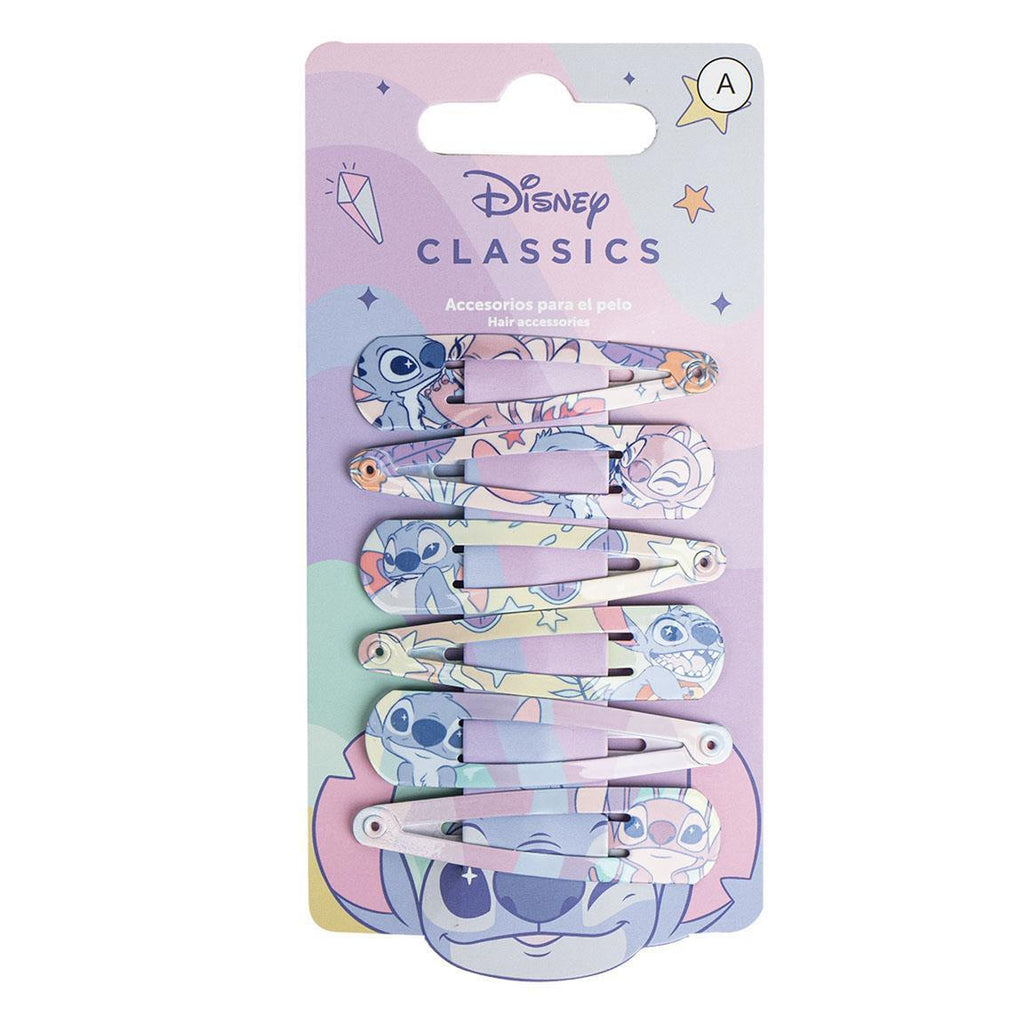 Accesorios pelo clips 6 piezas stitch