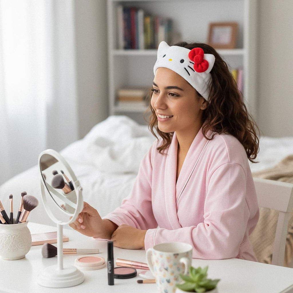 Turbante maquillaje hello kitty