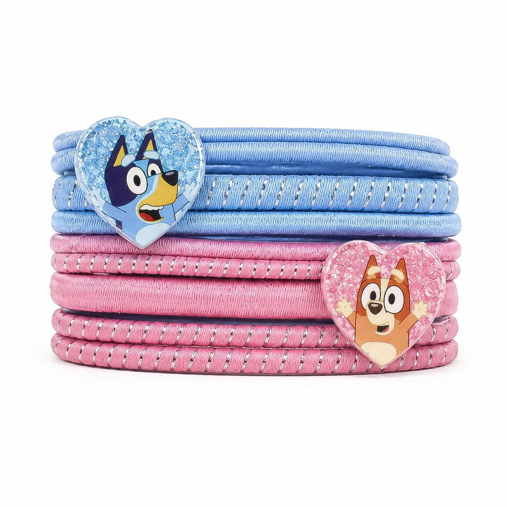 Accesorios pelo elásticos 8 piezas bluey