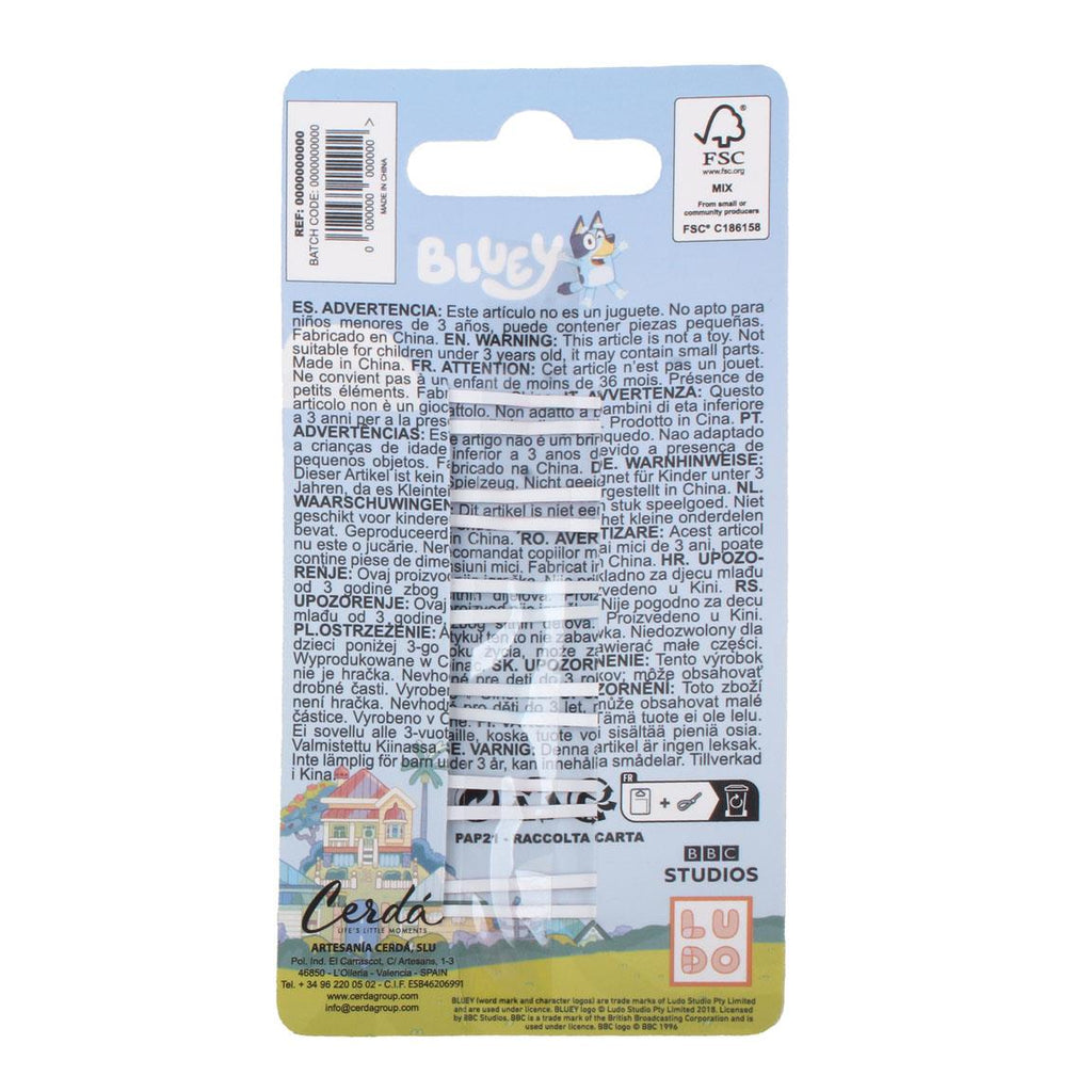 Accesorios pelo clips 6 piezas bluey