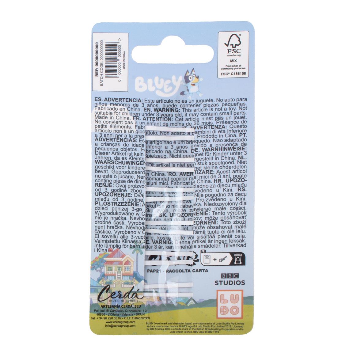 Accesorios pelo clips 6 piezas bluey