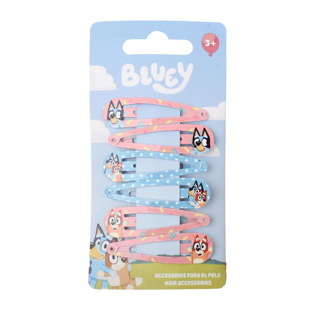 Accesorios pelo clips 6 piezas bluey