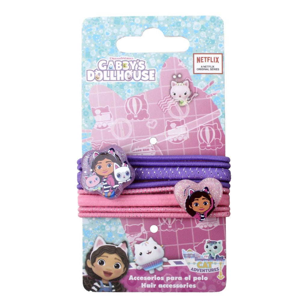 Accesorios pelo elásticos 8 piezas gabby´s dollhouse