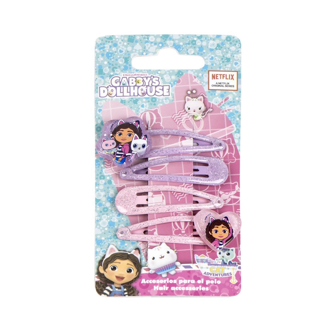 Accesorios pelo clips 4 piezas gabby´s dollhouse