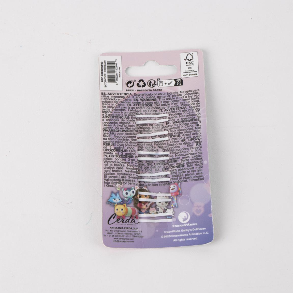 Accesorios pelo clips 6 piezas gabby´s dollhouse