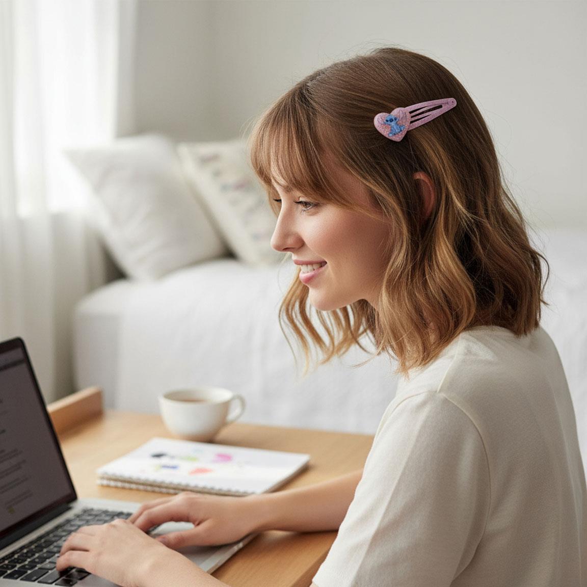 Accesorios pelo clips 6 piezas stitch