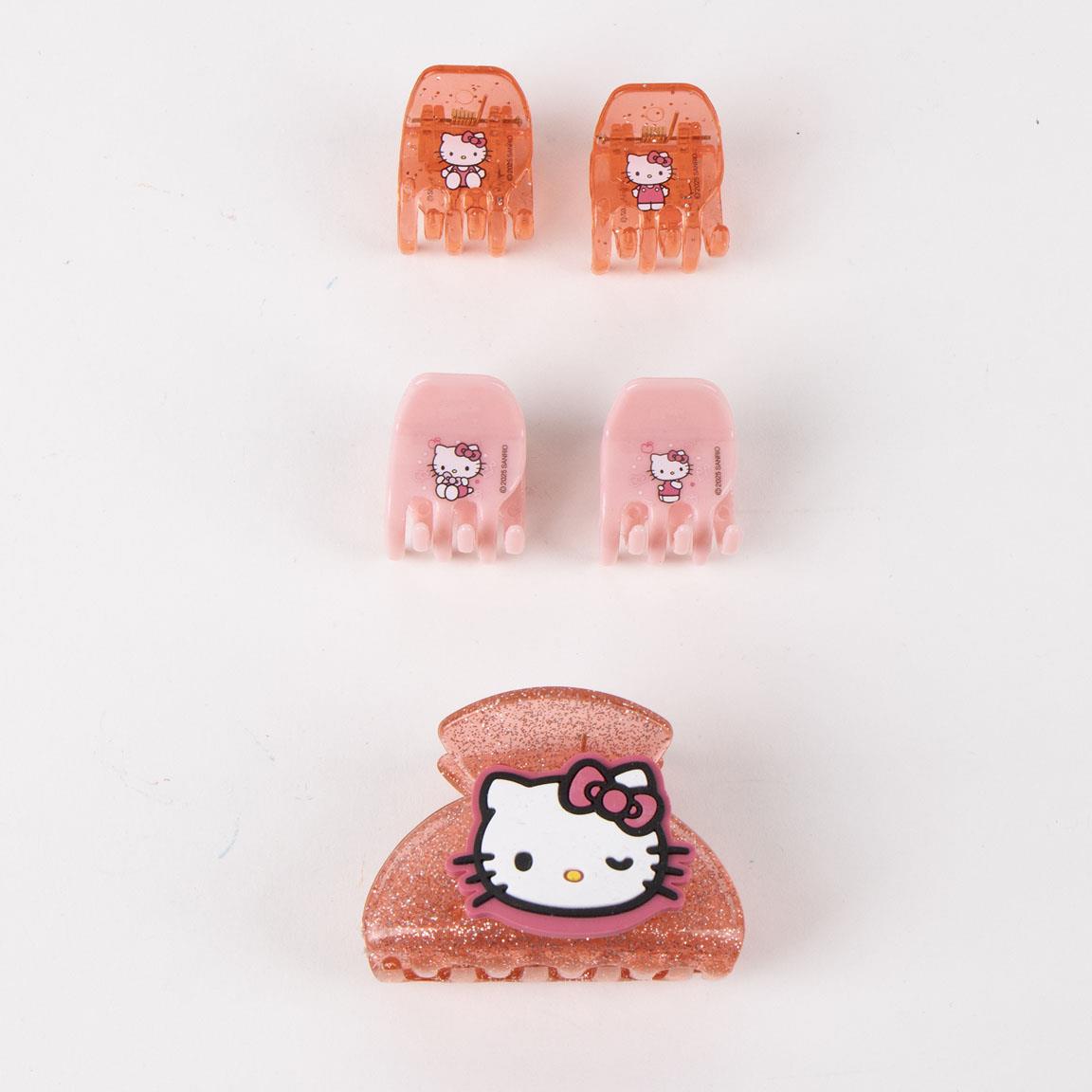 Accesorios pelo clips 5 piezas hello kitty