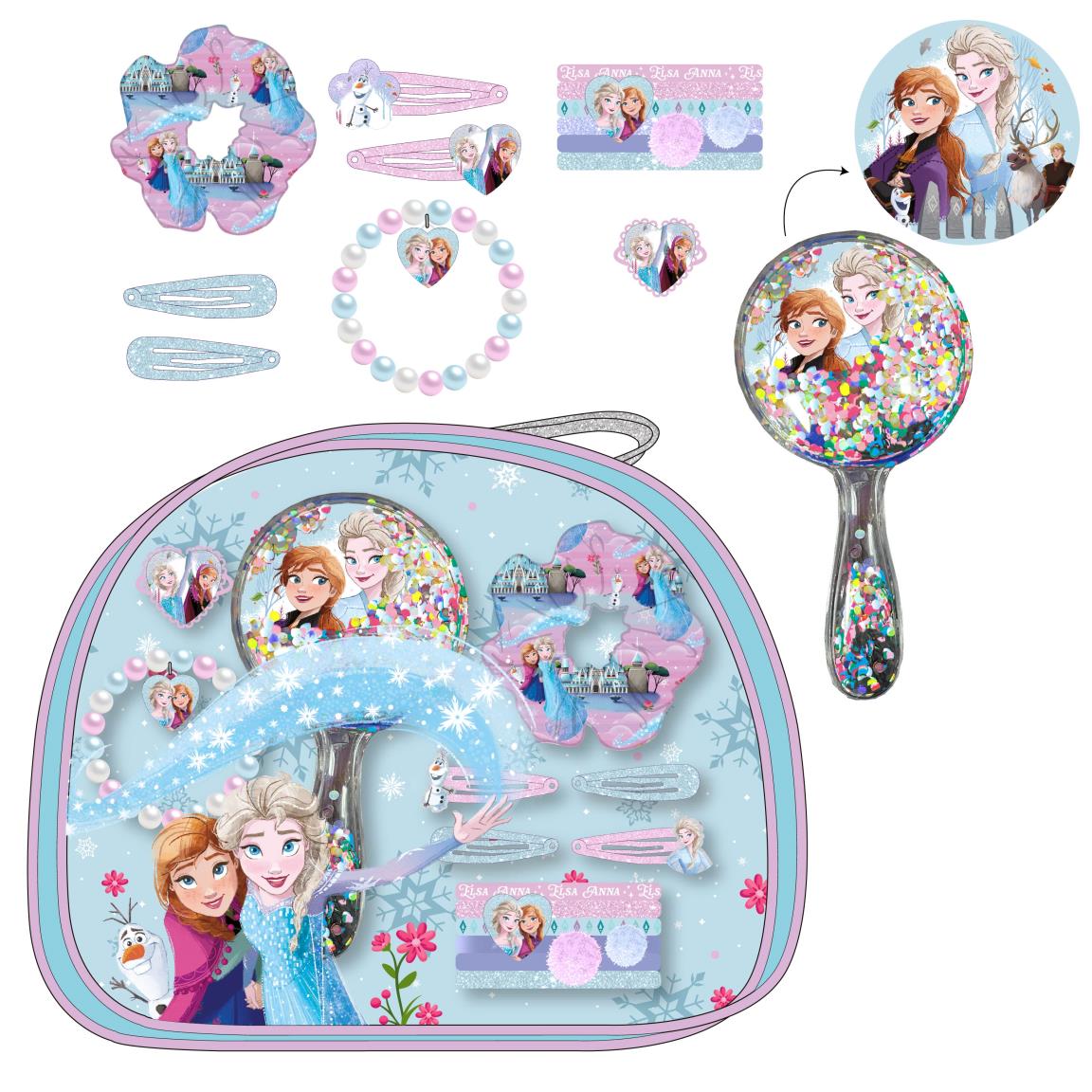 Set de belleza neceser accesorios frozen