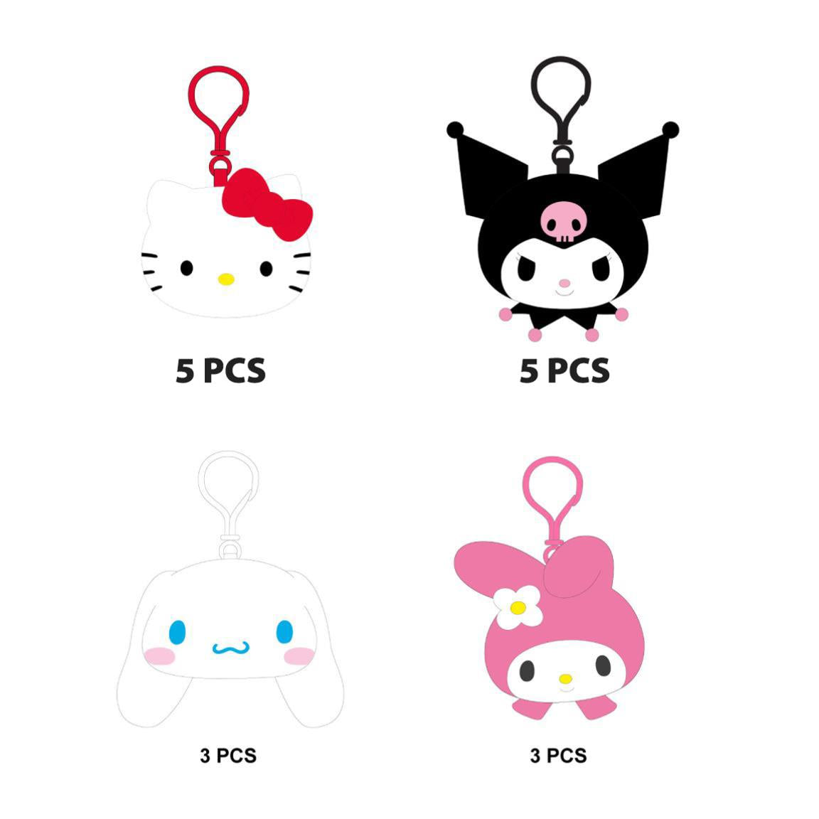 Bag clip 16 piezas hello kitty