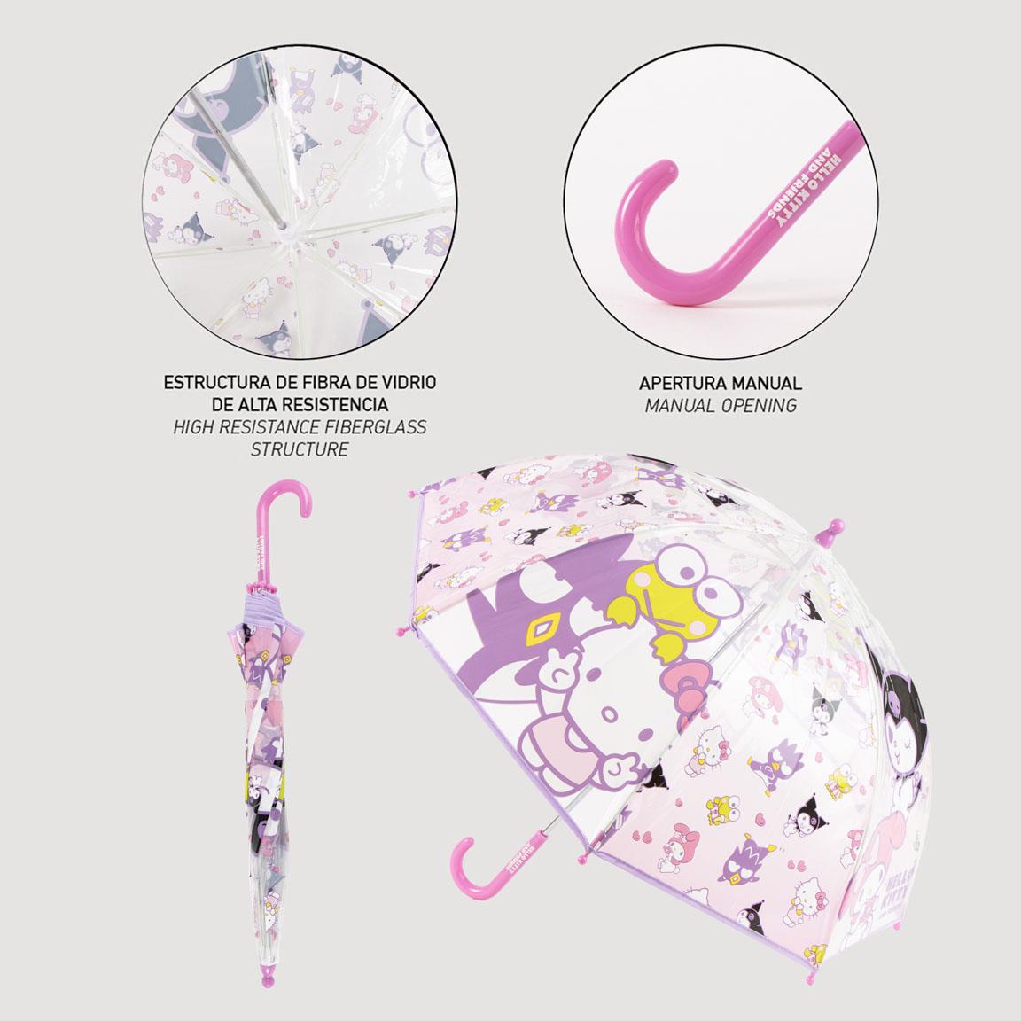Paraguas manual poe hello kitty