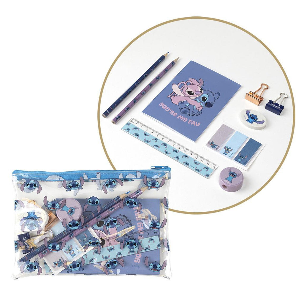 Set papelería escolar stitch