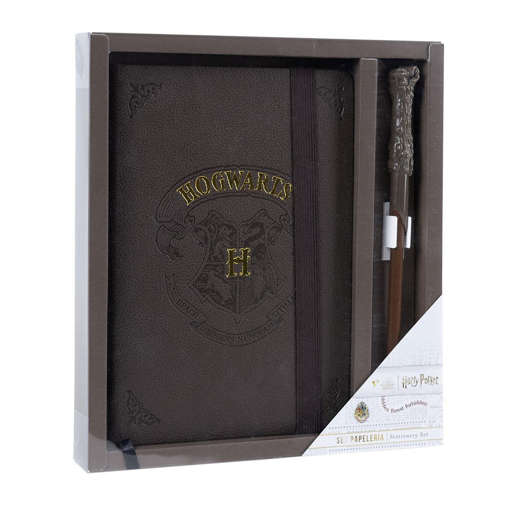 Set de papelería varita harry potter hogwarts