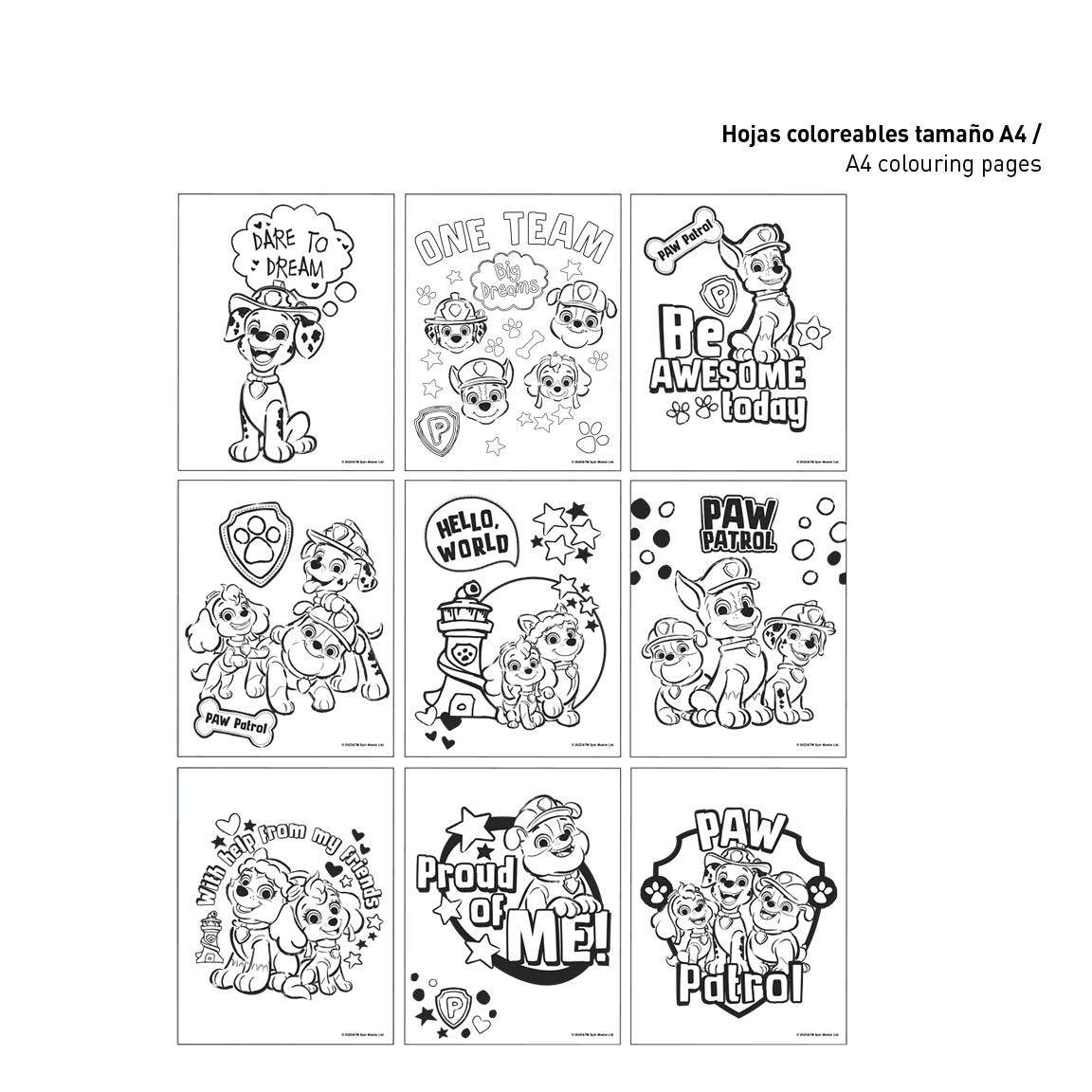 Set coloreable coloreable paw patrol