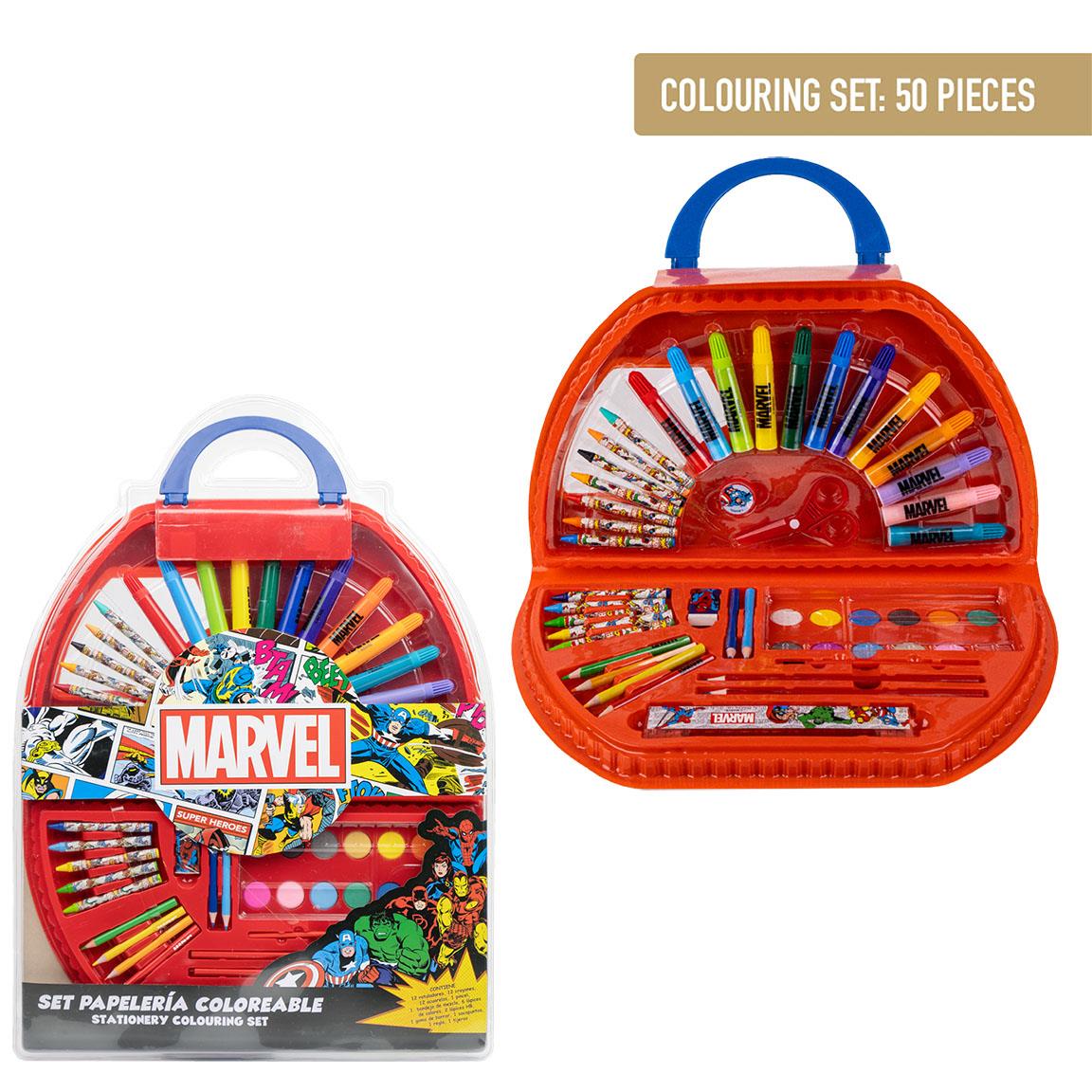 Set coloreable 50 piezas marvel