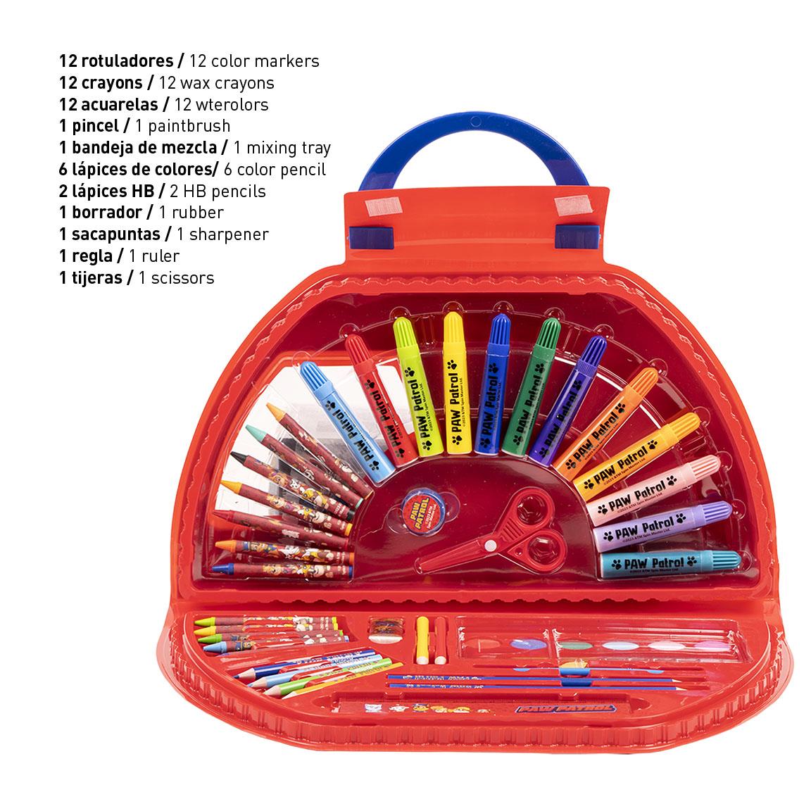 Set coloreable 50 piezas paw patrol