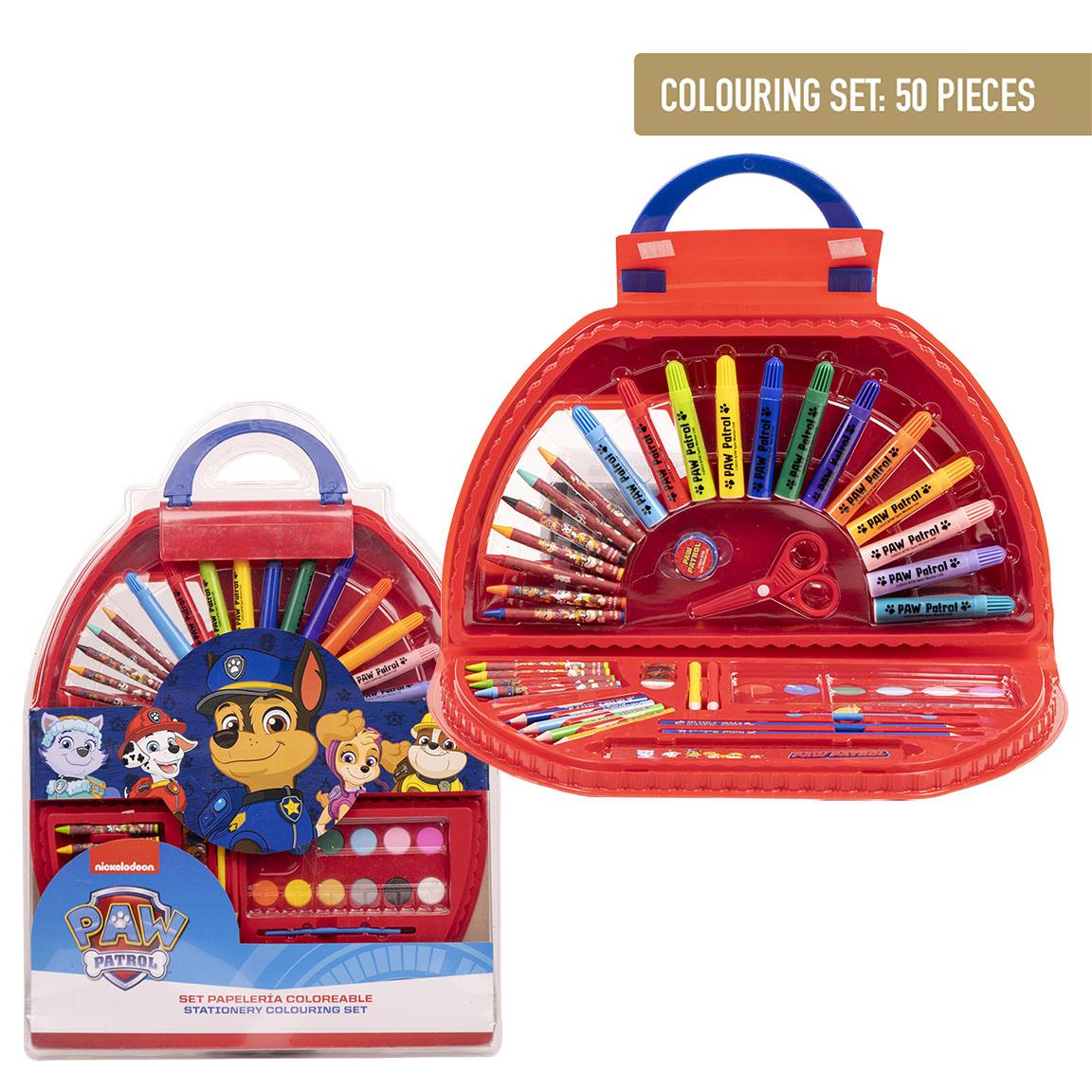 Set coloreable 50 piezas paw patrol