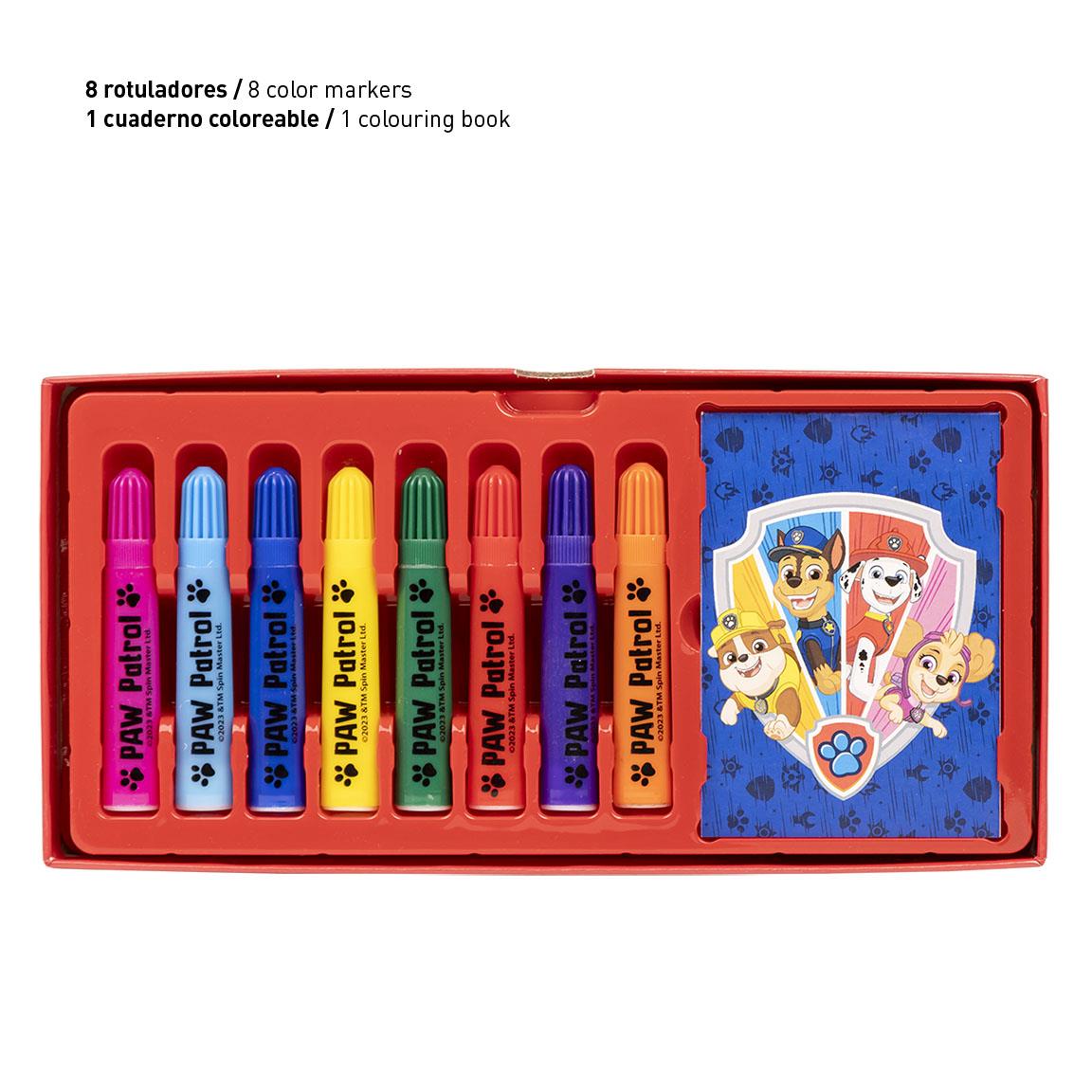 Set coloreable maletín paw patrol