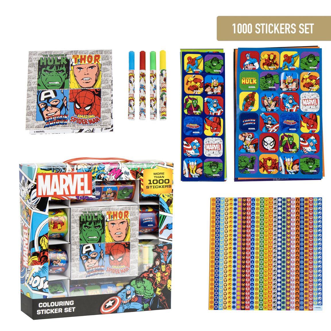 Set stickers 1000 piezas marvel