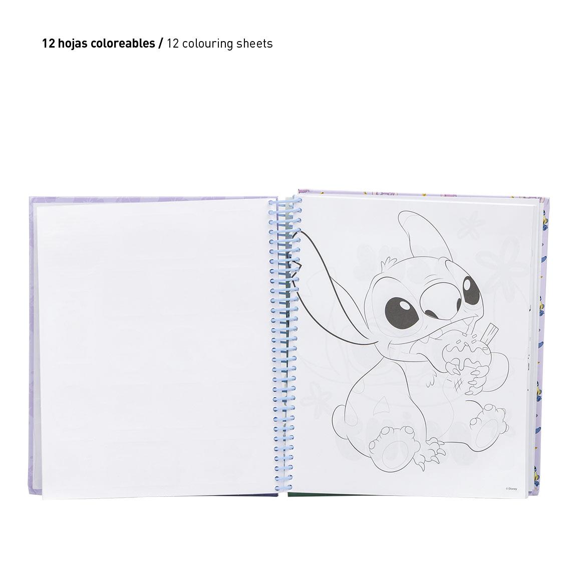 Album actividades coloreable stitch