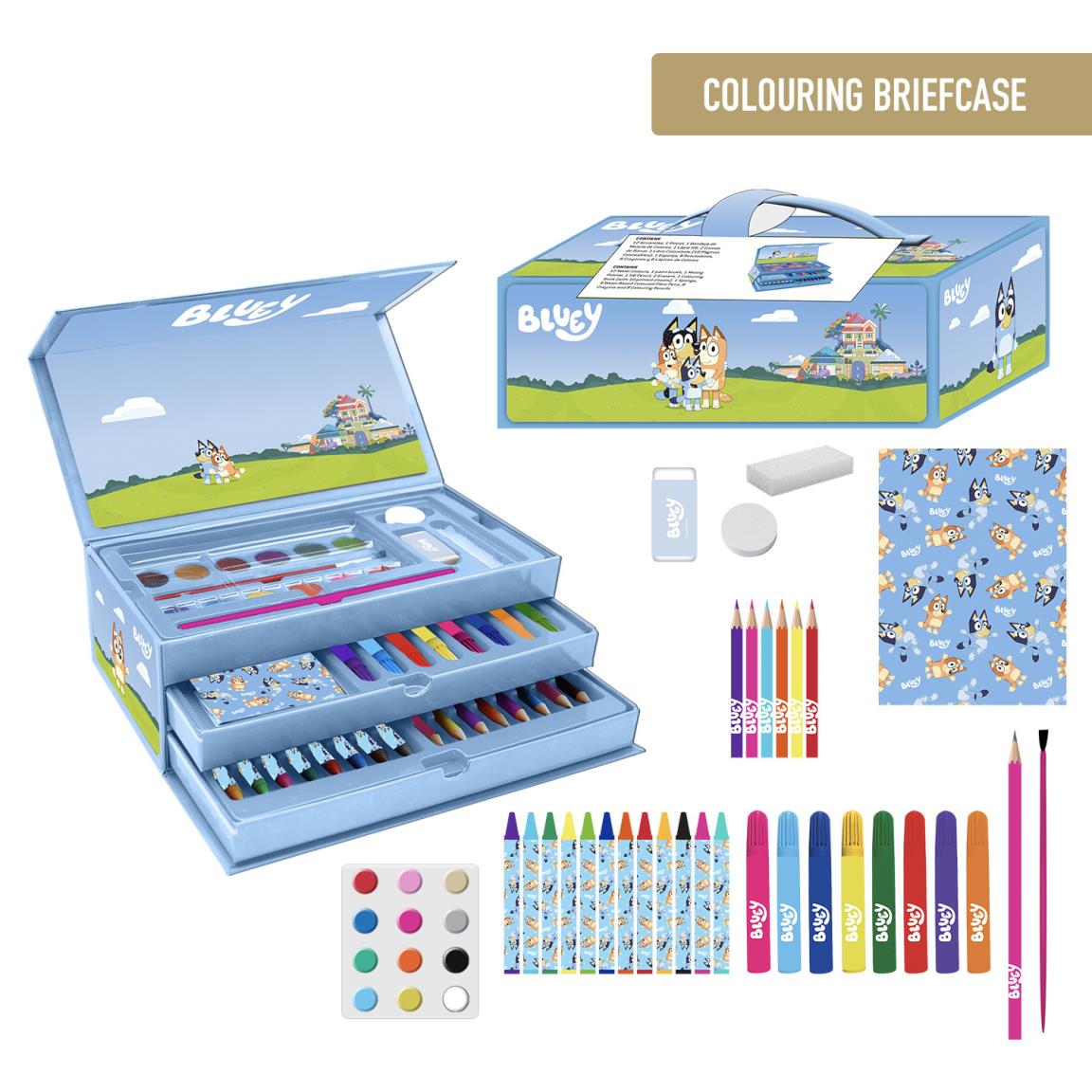 Set coloreable maletín bluey