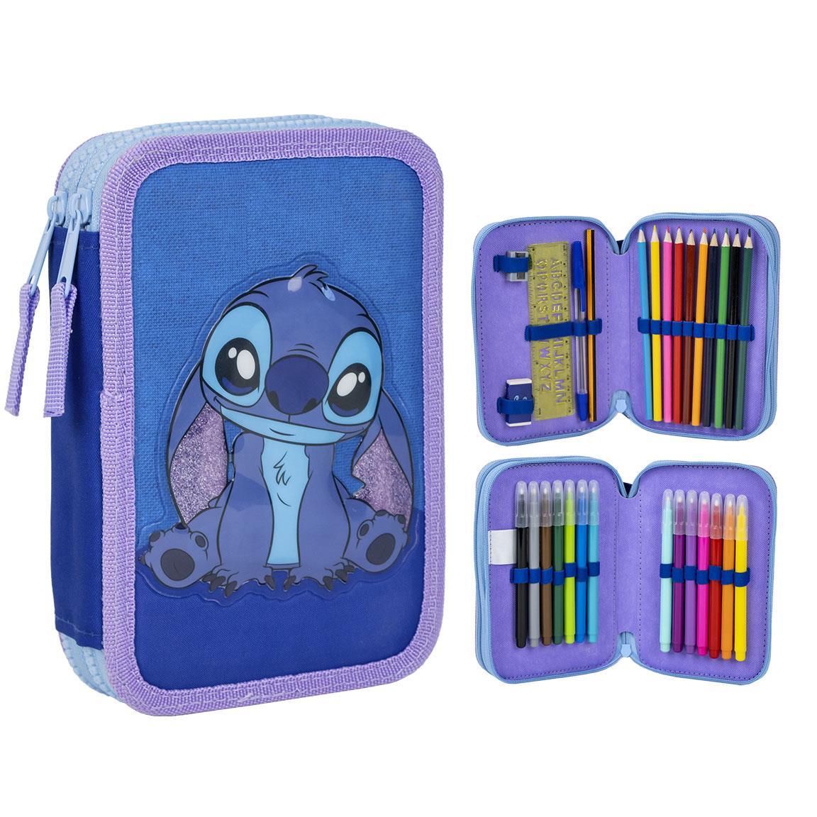 Plumier con accesorios stitch