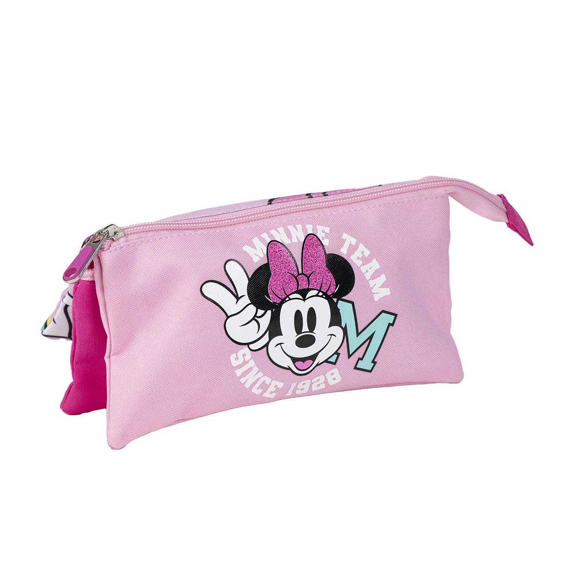 Estuche portatodo 3 compartimentos minnie
