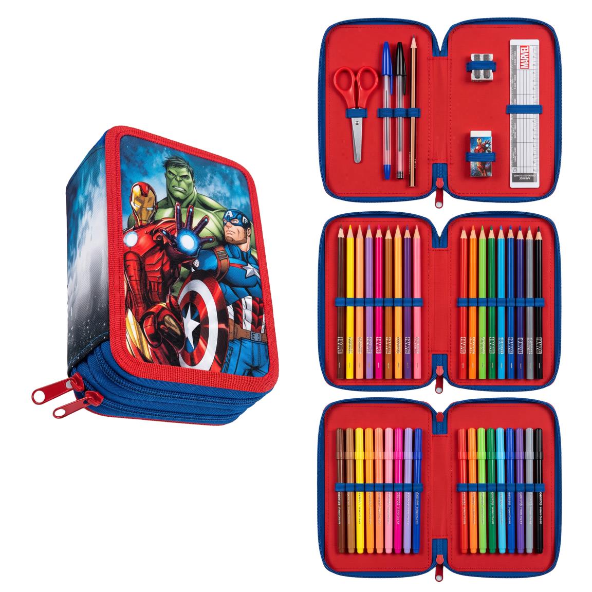 Plumier con accesorios avengers