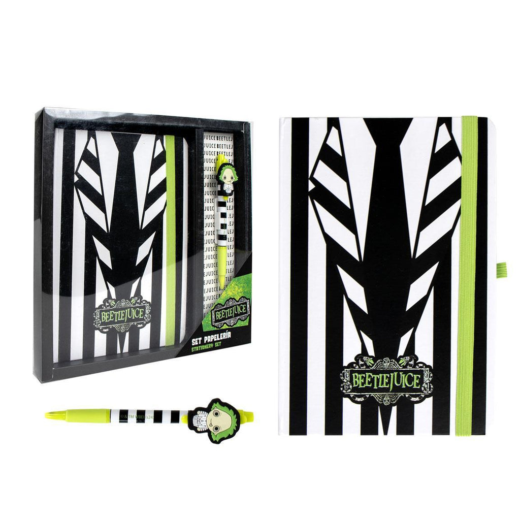 Set de papelería bolígrafo beetlejuice