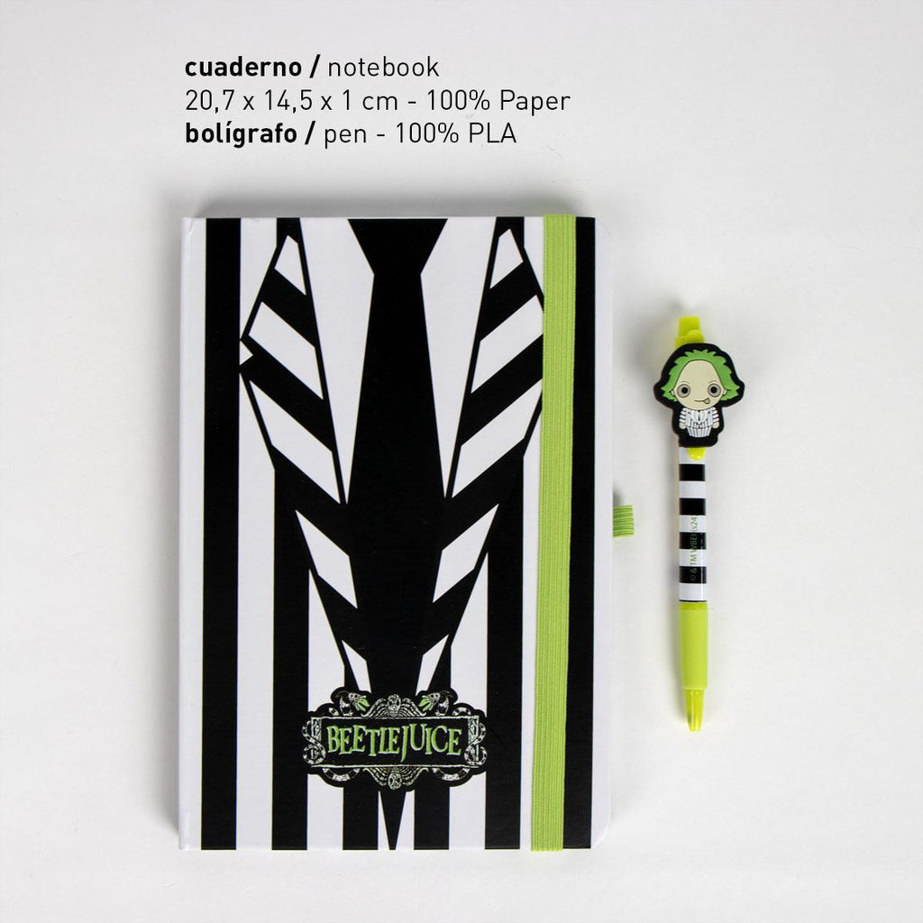 Set de papelería bolígrafo beetlejuice