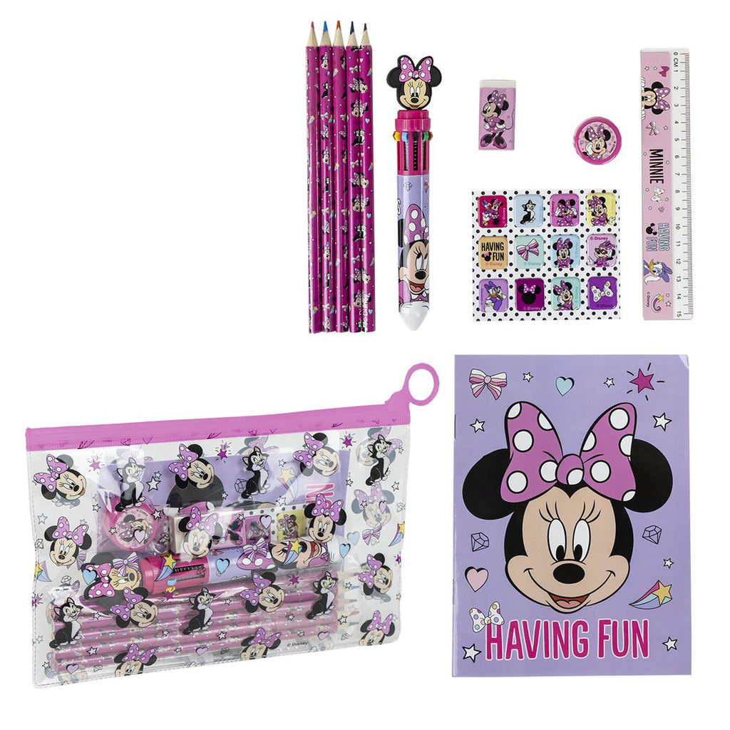 Set papelería escolar eva minnie
