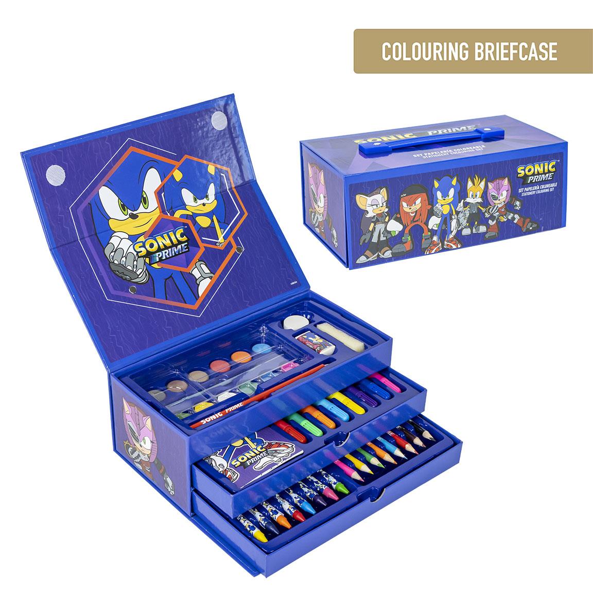 Set coloreable maletín sonic prime