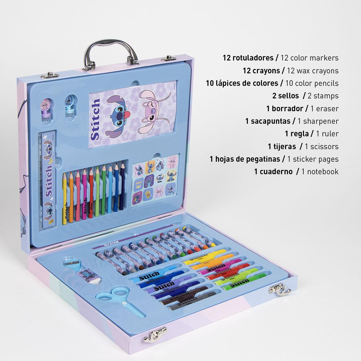 Set coloreable maletín stitch