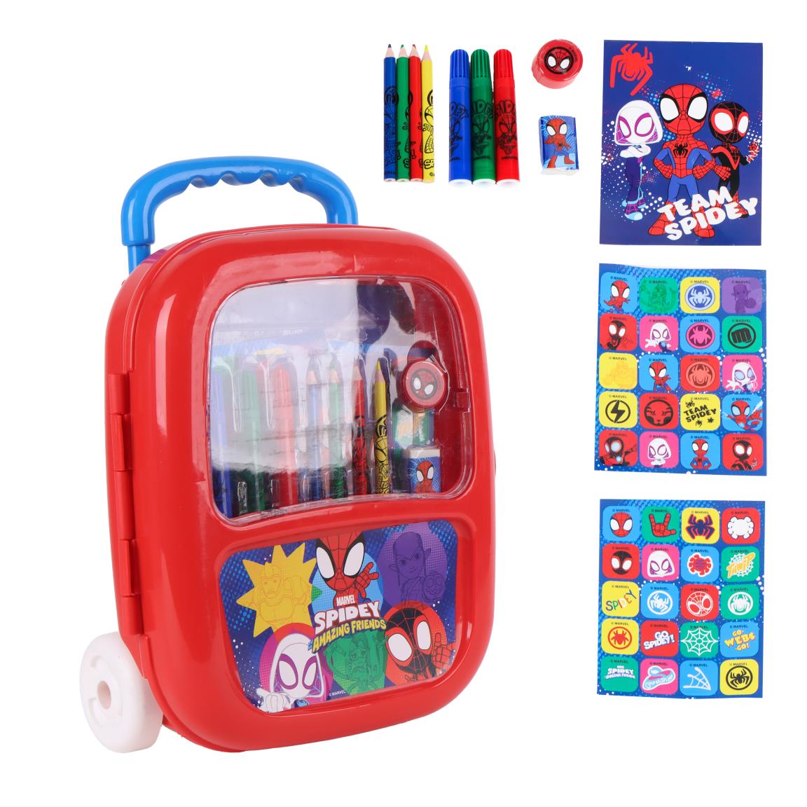 Set coloreable trolley spidey