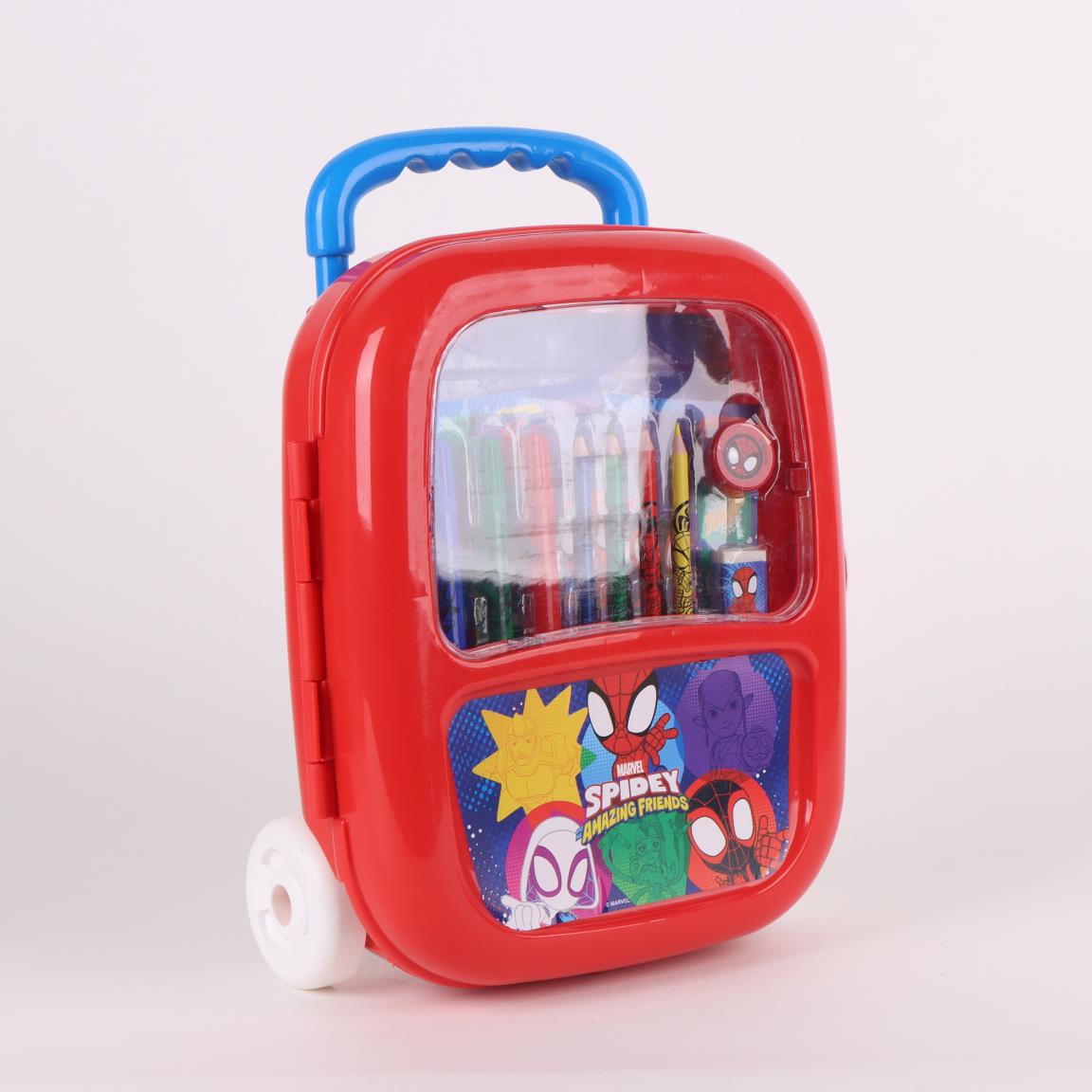 Set coloreable trolley spidey