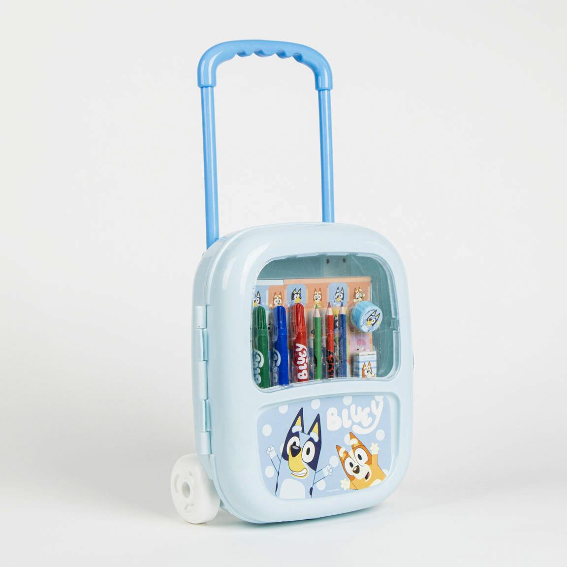 Set coloreable trolley bluey