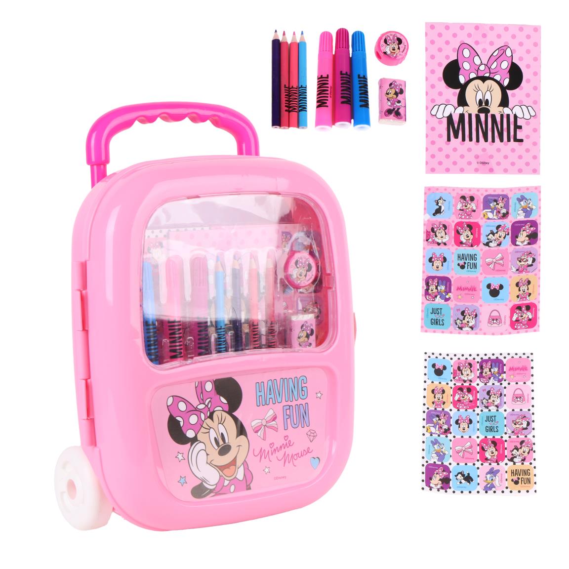 Set coloreable trolley minnie