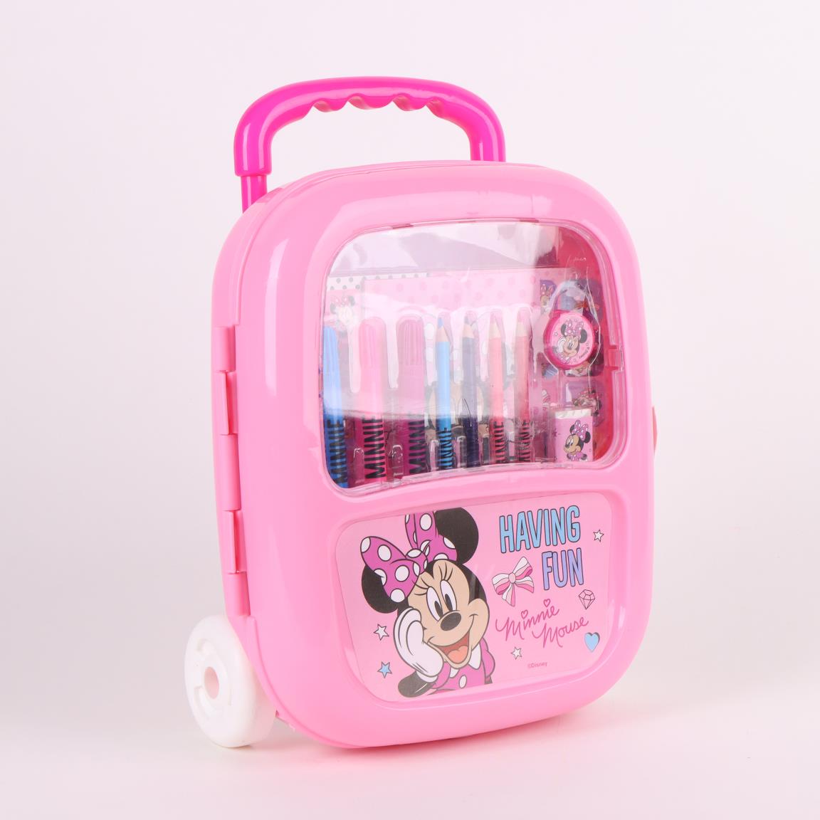 Set coloreable trolley minnie