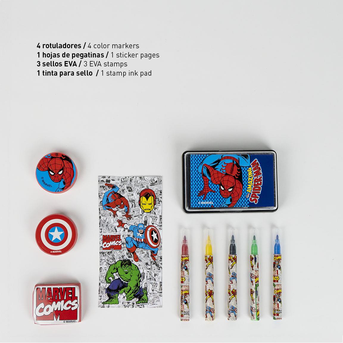 Set coloreable maletín marvel