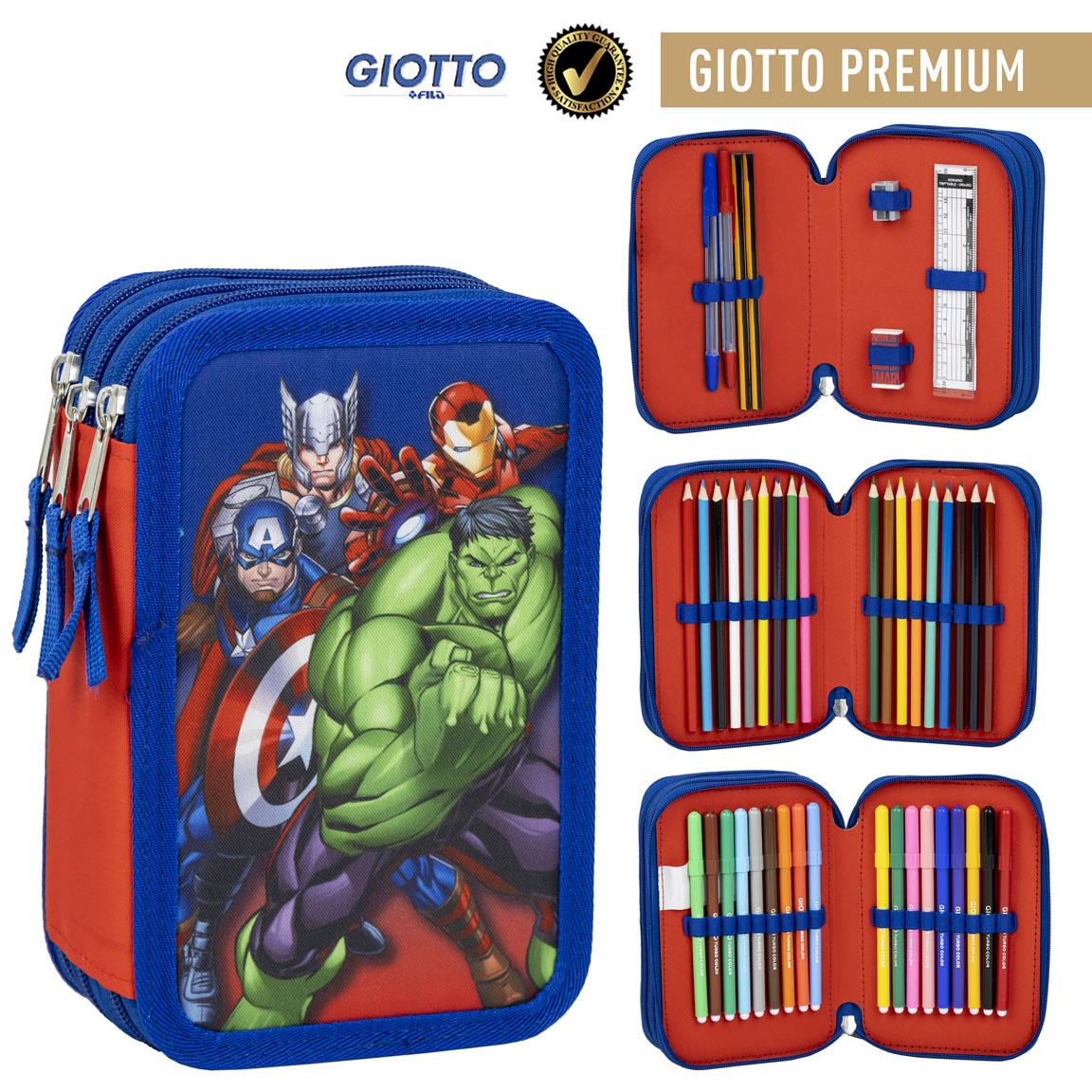 Plumier con accesorios giotto avengers