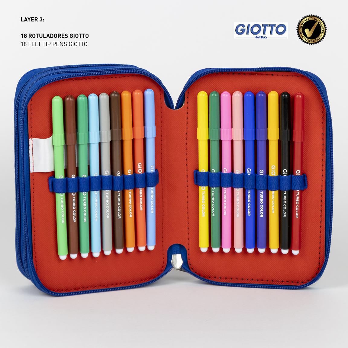 Plumier con accesorios giotto avengers