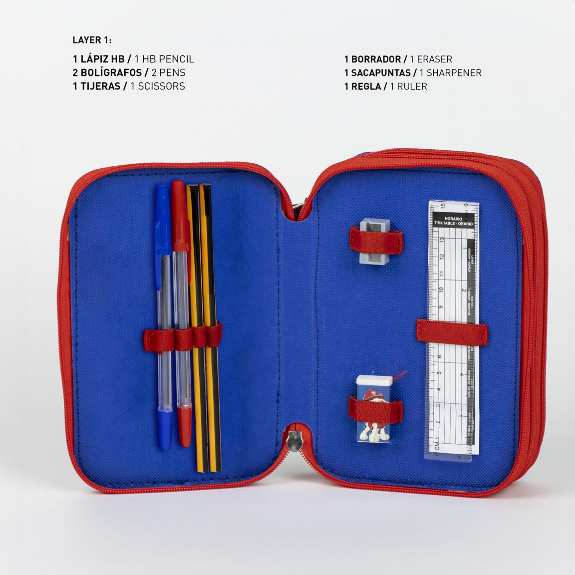 Plumier con accesorios giotto paw patrol