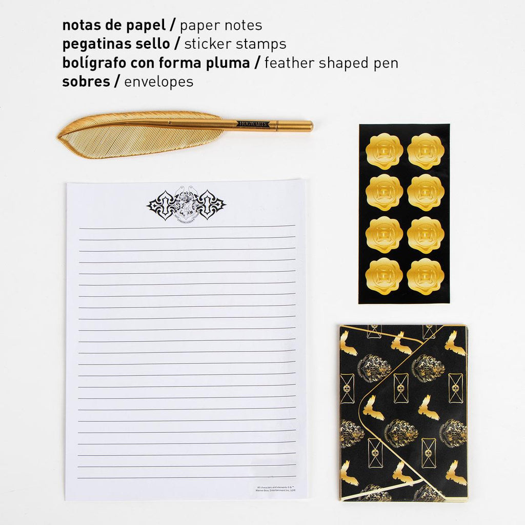 Set de papelería pluma harry potter