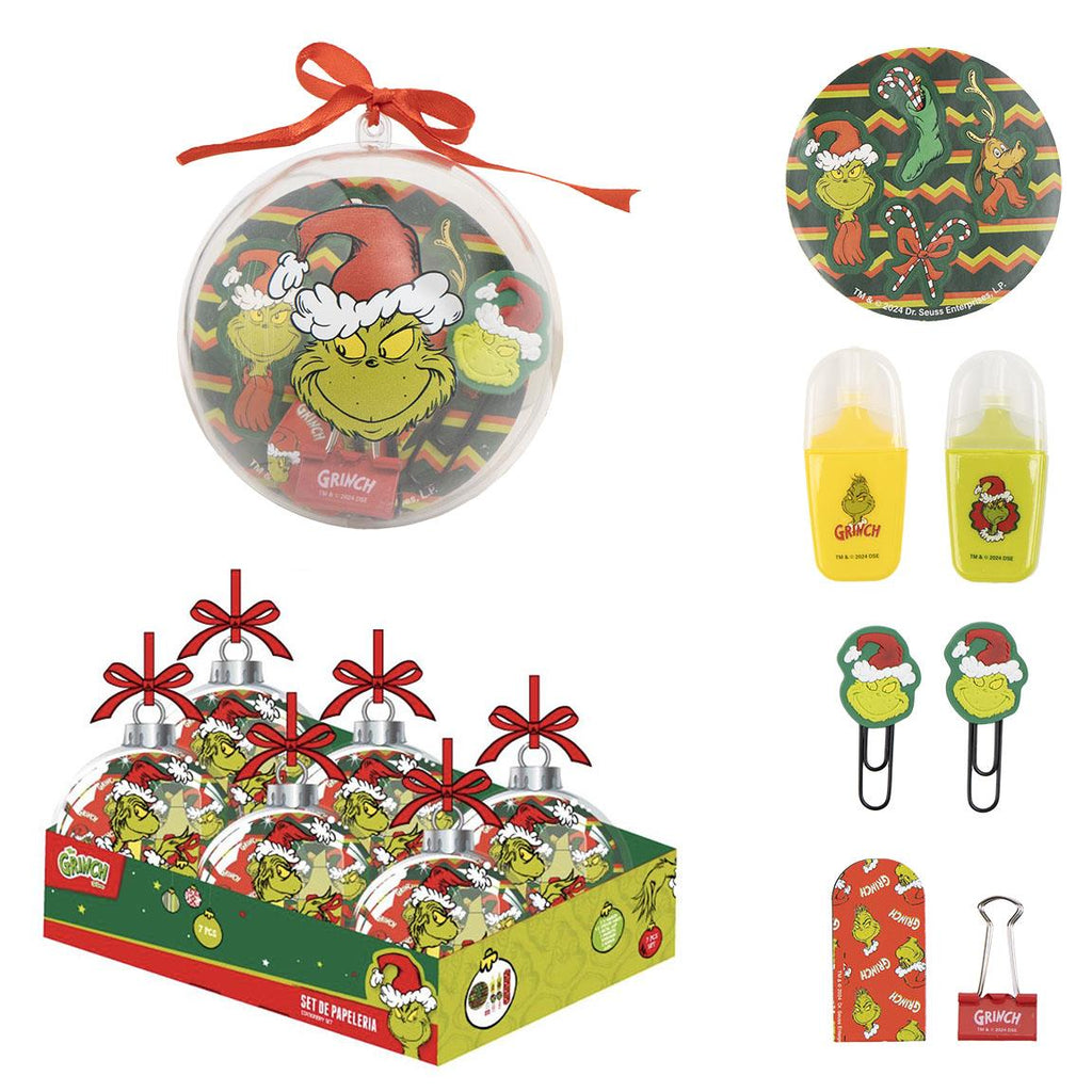Set de papelería navideño the grinch