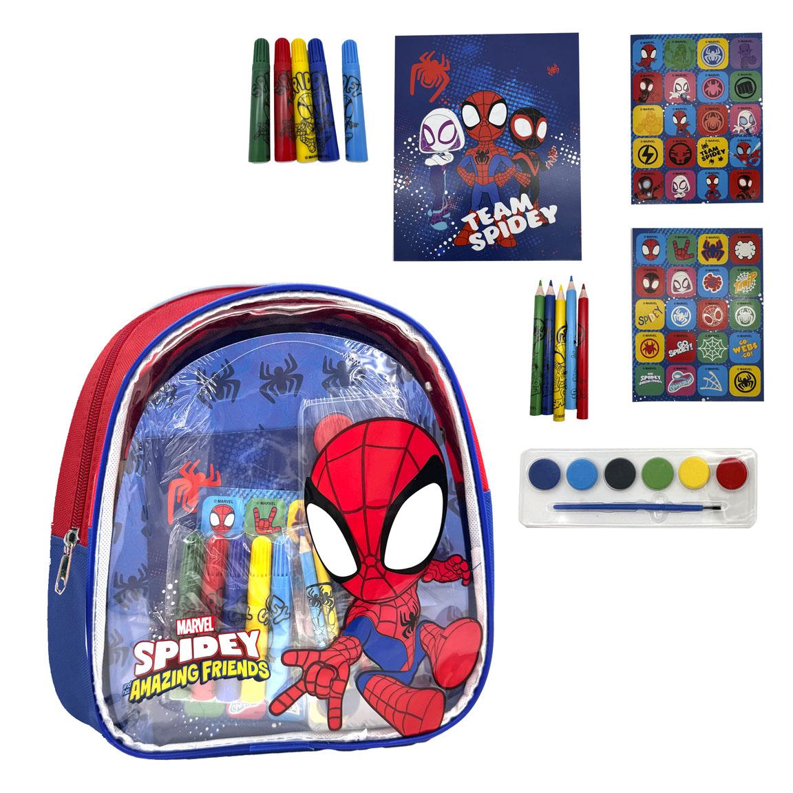 Set coloreable mochila spidey