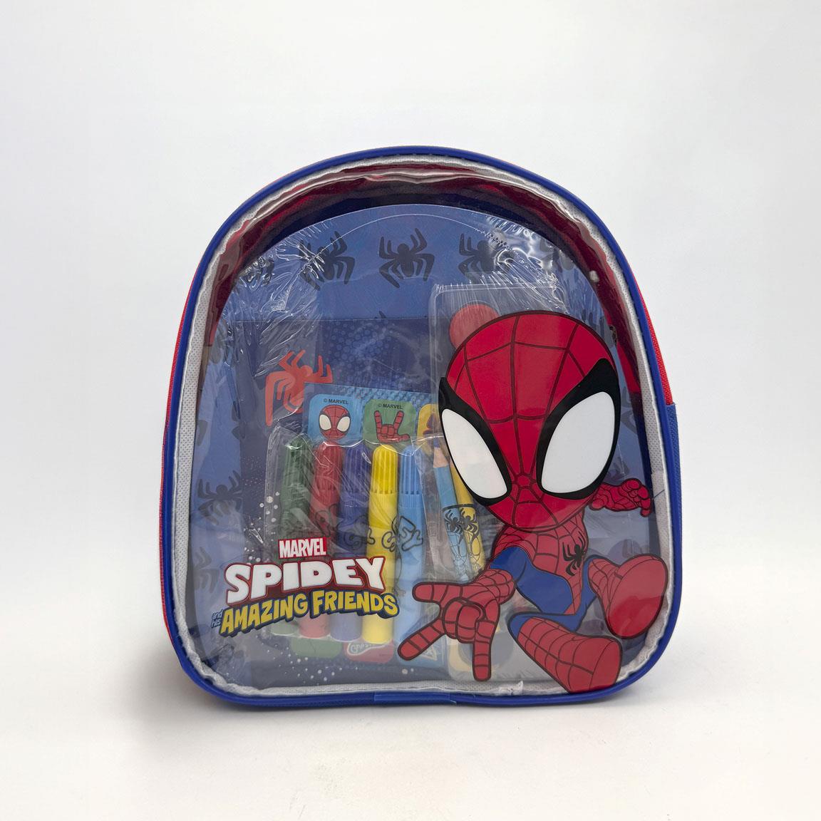 Set coloreable mochila spidey