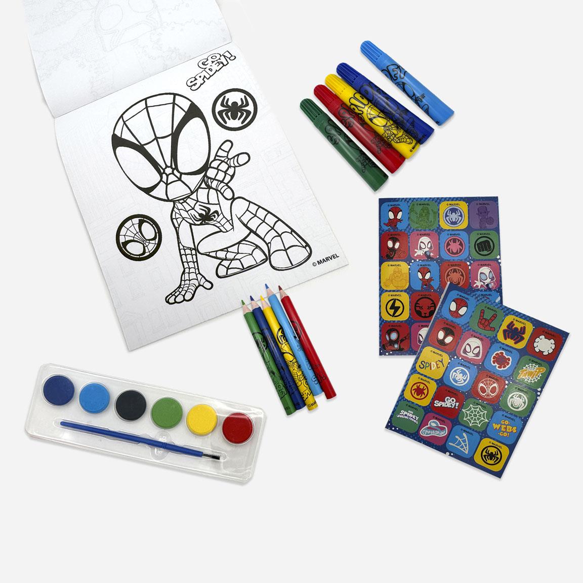 Set coloreable mochila spidey