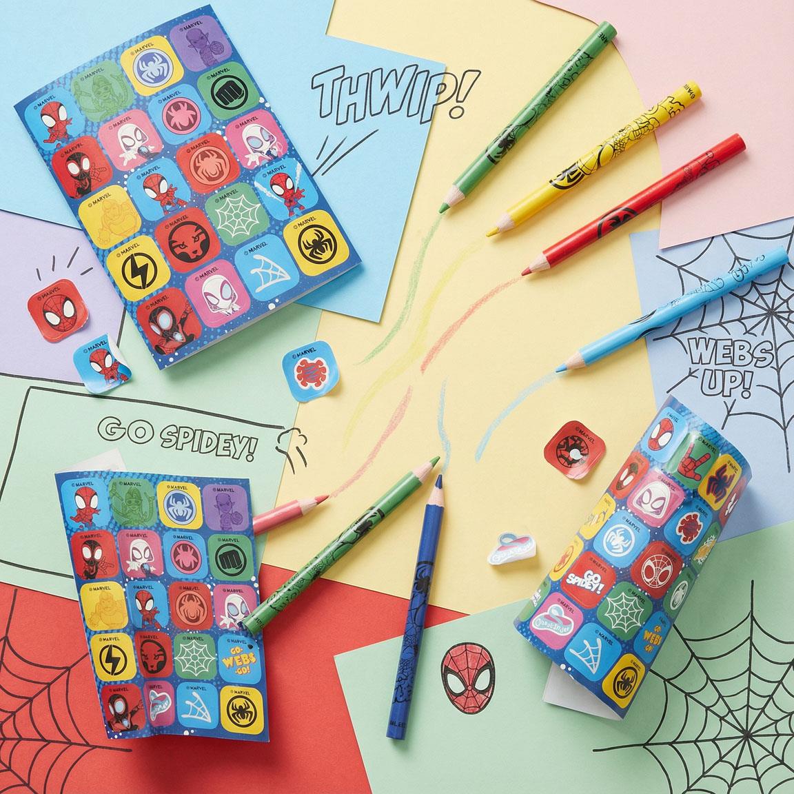 Set coloreable mochila spidey