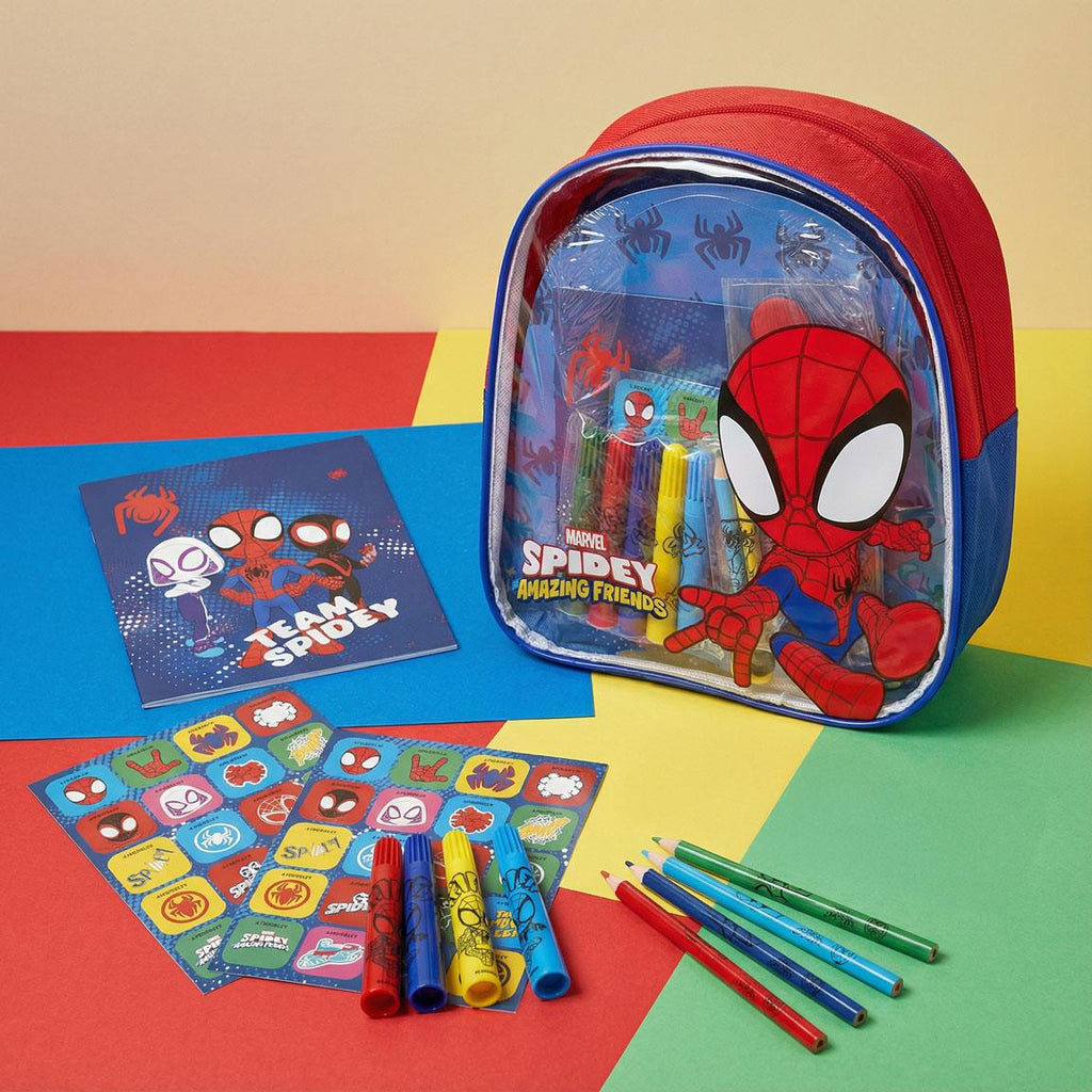 Set coloreable mochila spidey