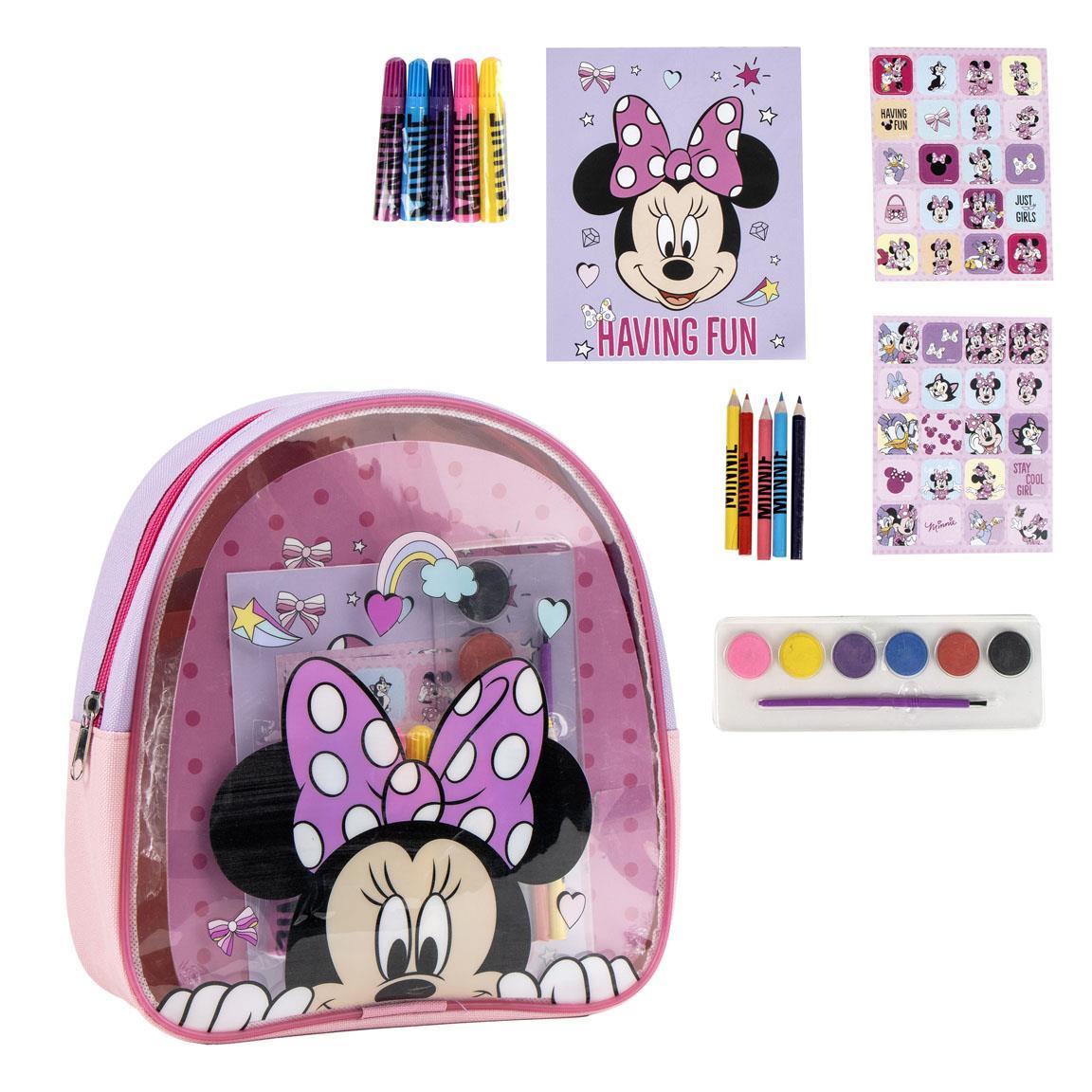Set coloreable mochila minnie