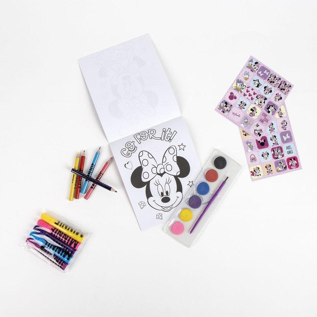 Set coloreable mochila minnie